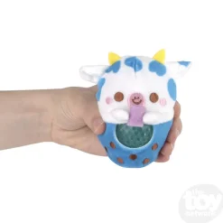 3" Animal Bubble Tea Squeezy Bead Plush Ball