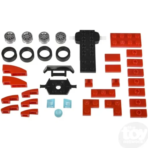 2.75" Building Block Pull Back Race Car in Mystery Egg