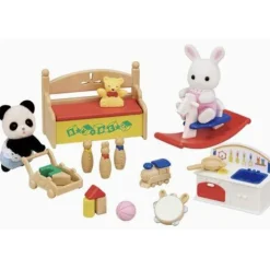 Calico Critters Baby's Toy Box - Snow Rabbit & Panda!