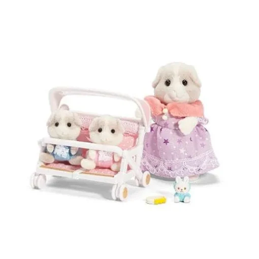 Calico Critters Patty and Paden's Double Stroller Set
