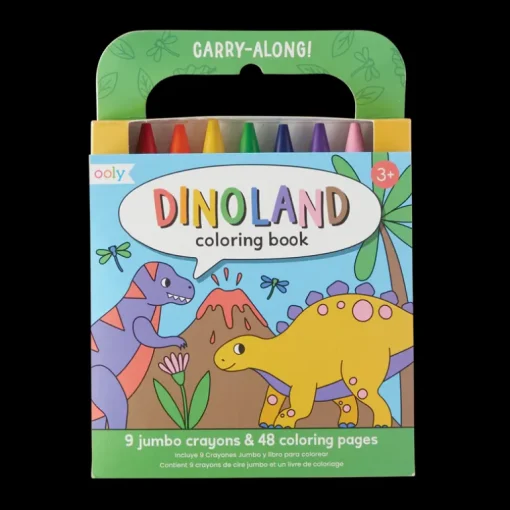 Carry Along Crayon & Coloring Book Kit - Dinoland