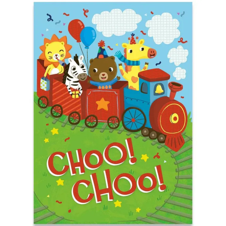 Choo Choo Foil Birthday Cards