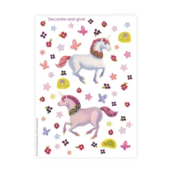 Decorate You Own Sticker Card - Rainbow Unicorn