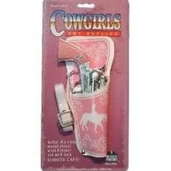 Diecast Metal Pistol Cowgirl Cap Gun with Holster & Belt 8" Long