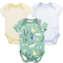 EMPORIO BABY Boys Newborn 3-Pack Creepers