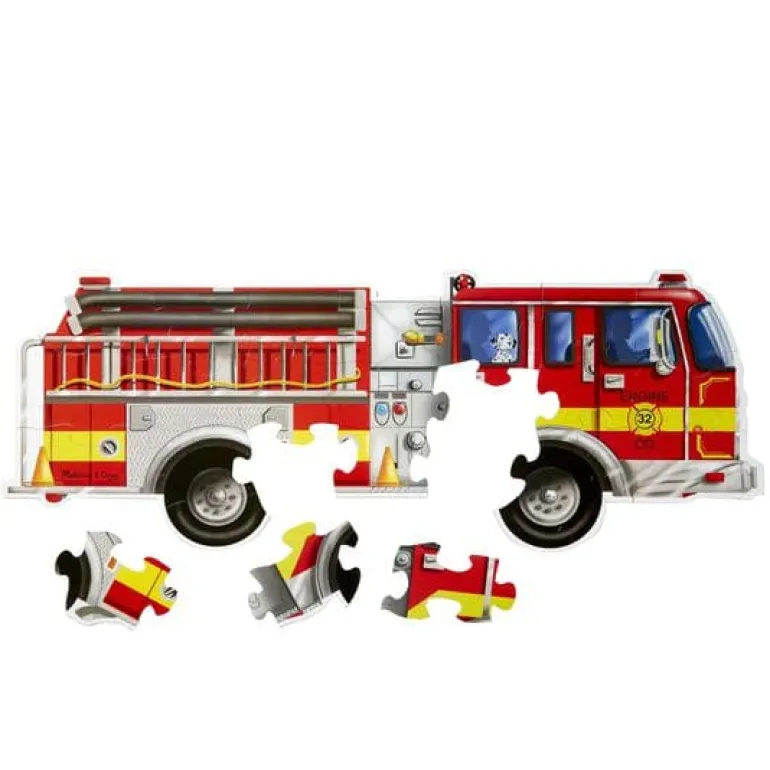 Giant Fire Truck Floor Puzzle - 24 Pieces