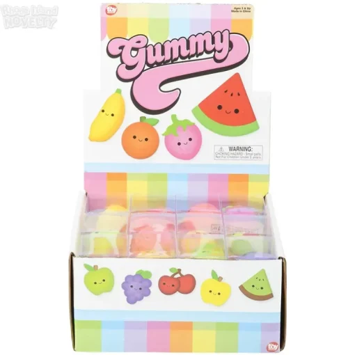 1.5" Gummy Fruit Assorted Styles
