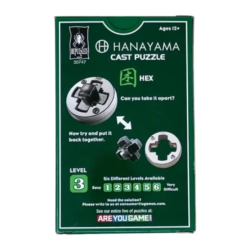 Hanayama Cast Puzzle - Hex - Level 3