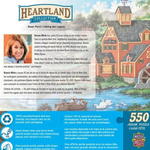Heartland Collection - Swan Pond -550 Piece Puzzle