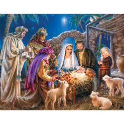 Holiday - Christ is Born - 100 Piece Glitter Puzzle