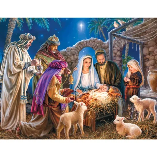 Holiday - Christ is Born - 100 Piece Glitter Puzzle