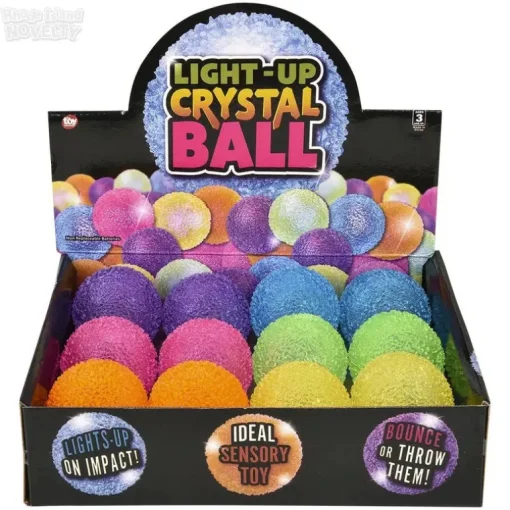 2.5" Light-Up Crystal Bouncy Ball Assorted Colors