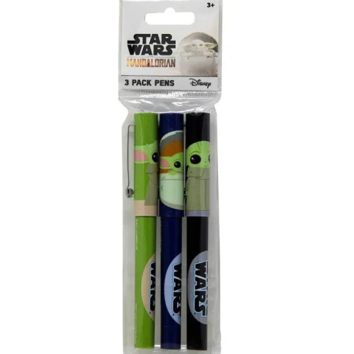 Mandalorian Grogu only 3 Pack Pens in Poly Bag