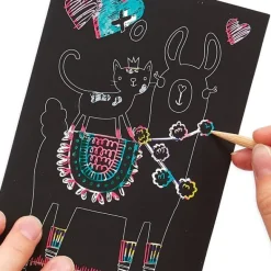 Mini Kit Scratch and Scribble Scratch Art Kit - Funtastic Friends
