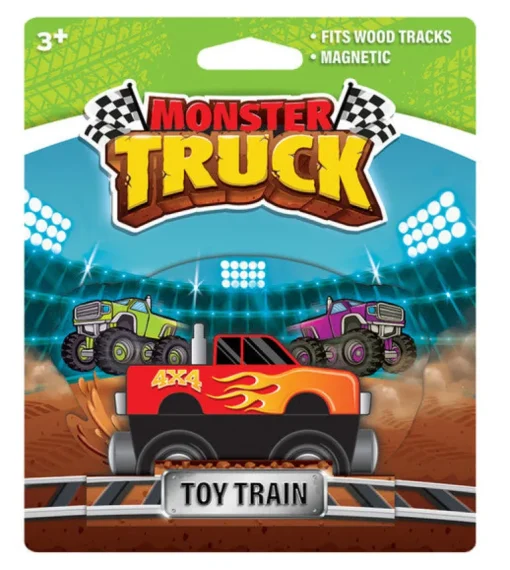 Monster Truck Wood Toy Train