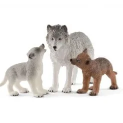 Mother Wolf With Pups