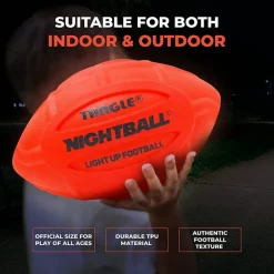 Nightball Glow in the Dark Light Up Football Red