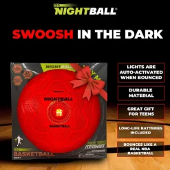 Nightball Glow in the Dark Light Up Basketball Red
