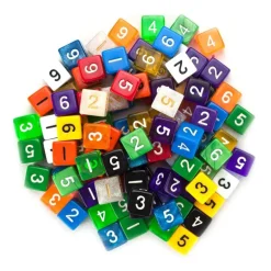 100+ Pack of Random D6 Polyhedral Dice in Multiple Colors