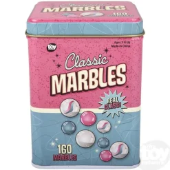 160 Piece Marble Set In A Tin Box