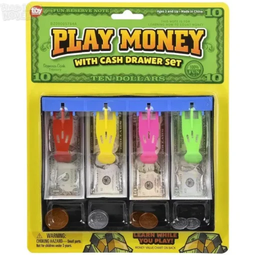 Play Money Set With 7" Cash Drawer