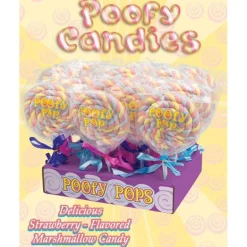 Poofy Pops - Strawberry Flavored Marshmallow Lollipop