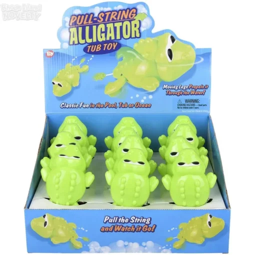 6" Pull-String Alligator Bath Toy
