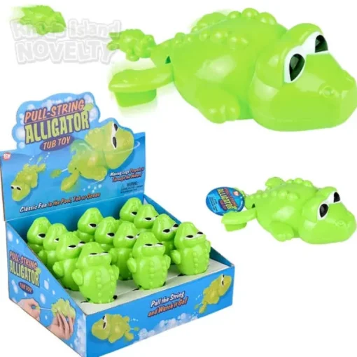 6" Pull-String Alligator Bath Toy