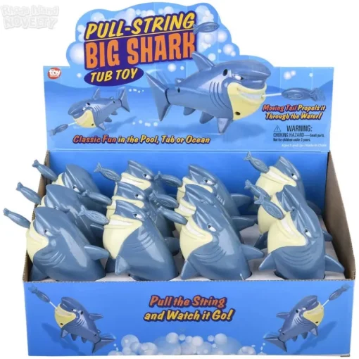 6.5" Pull-String Shark Bath Toy
