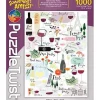 Puzzle Twist - Wine, Vino, Vin- 1,000 Piece Puzzle