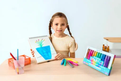 Rainbow Sparkle Metallic Watercolor Gel Crayons - Set of 12