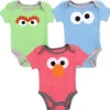 SESAME STREET Boys Newborn 3-Pack Creepers