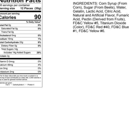 Sour Gummi Poppers 4.5 lb. Bag