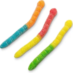 Sour Mini Neon Gummi Worms 4.5 lb. Bag