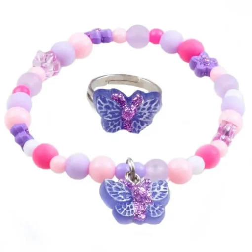 Sparkle Butterfly Bracelet & Ring Set
