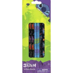 Stitch 6 Pack Pencils on blister card