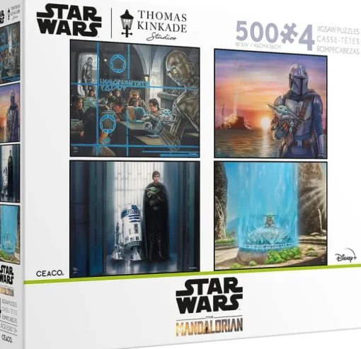 Thomas Kinkade Star Wars: The Mandalorian - Multipack - 4 in 1 Puzzles - 4 x 500 Piece Puzzle