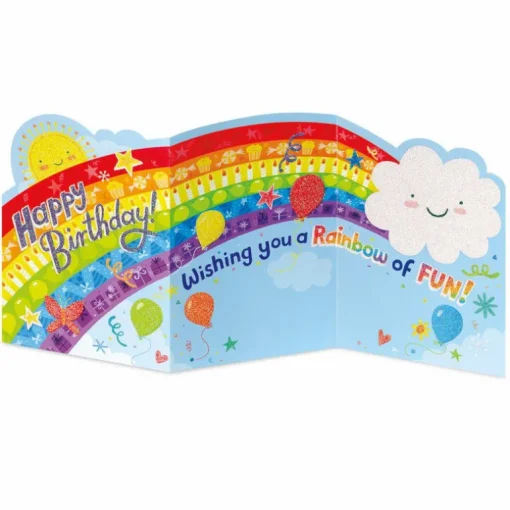 Tri Fold Birthday Card - Rainbow