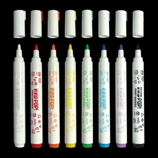 Vivid Pop! Water Based Paint Markers - Set of 8
