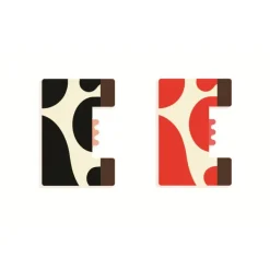 Wood Letters Graphic Animal - E