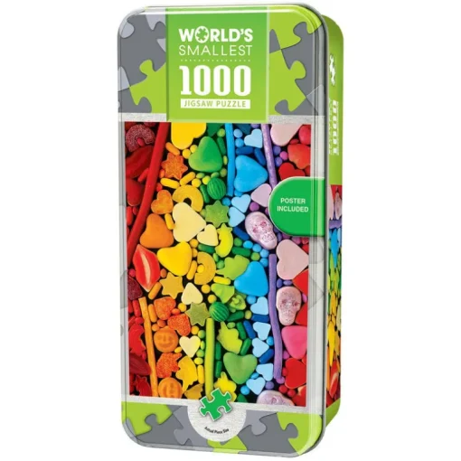World‘s Smallest - Rainbow Candy - 1000 Piece Puzzle in a Tin