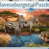 Zebras at the Waterhole 500 Piece Puzzle